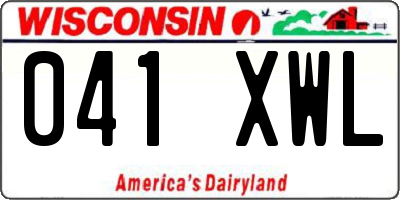 WI license plate 041XWL