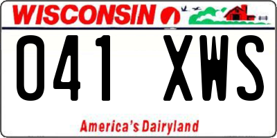 WI license plate 041XWS