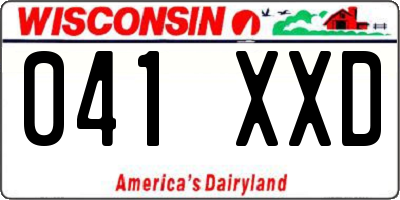 WI license plate 041XXD