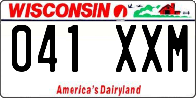 WI license plate 041XXM