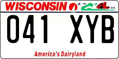 WI license plate 041XYB