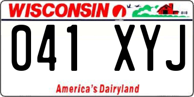 WI license plate 041XYJ