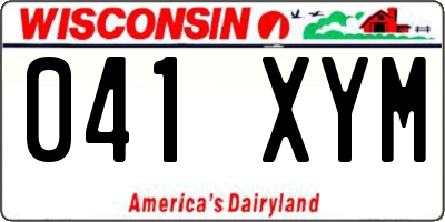 WI license plate 041XYM