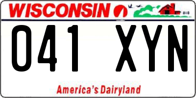 WI license plate 041XYN