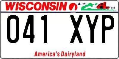 WI license plate 041XYP
