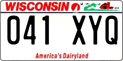 WI license plate 041XYQ