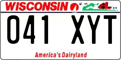 WI license plate 041XYT