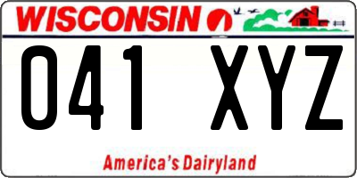 WI license plate 041XYZ