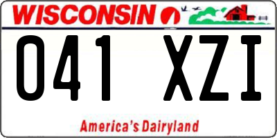 WI license plate 041XZI