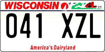 WI license plate 041XZL