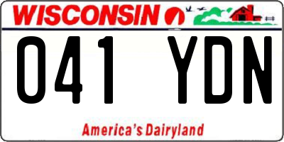 WI license plate 041YDN