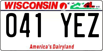 WI license plate 041YEZ