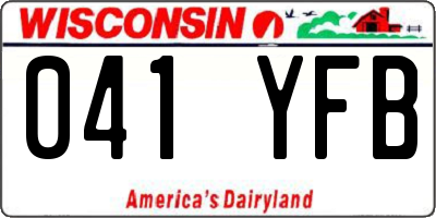 WI license plate 041YFB
