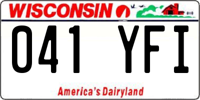 WI license plate 041YFI