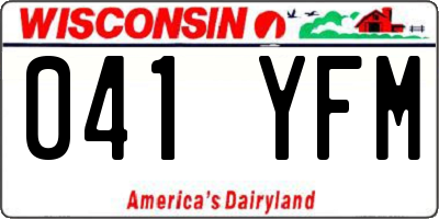 WI license plate 041YFM
