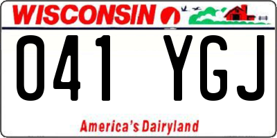 WI license plate 041YGJ