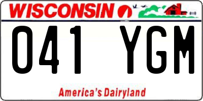 WI license plate 041YGM