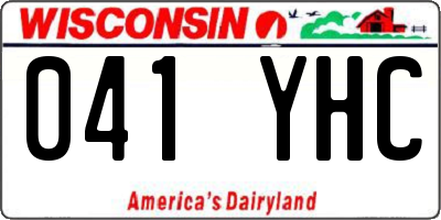 WI license plate 041YHC