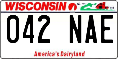 WI license plate 042NAE