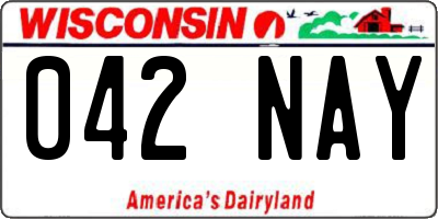 WI license plate 042NAY