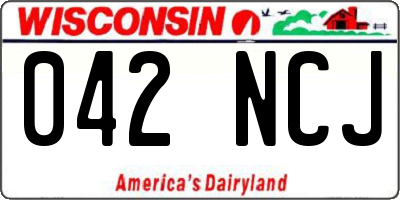 WI license plate 042NCJ