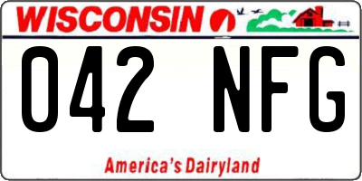 WI license plate 042NFG