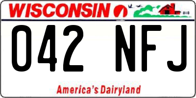 WI license plate 042NFJ