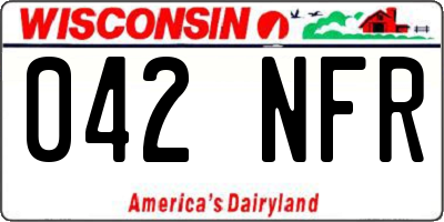 WI license plate 042NFR