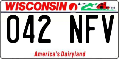 WI license plate 042NFV