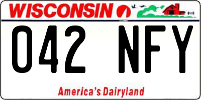 WI license plate 042NFY