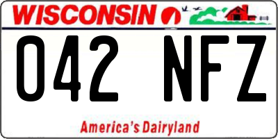 WI license plate 042NFZ