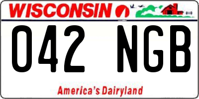 WI license plate 042NGB