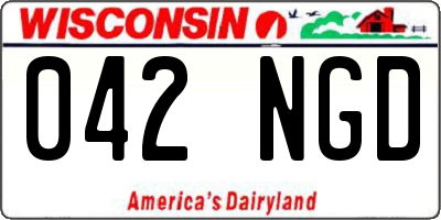 WI license plate 042NGD