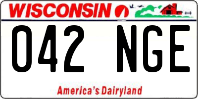 WI license plate 042NGE