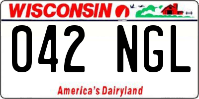 WI license plate 042NGL