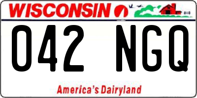 WI license plate 042NGQ