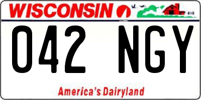WI license plate 042NGY