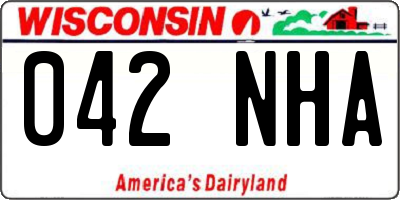 WI license plate 042NHA