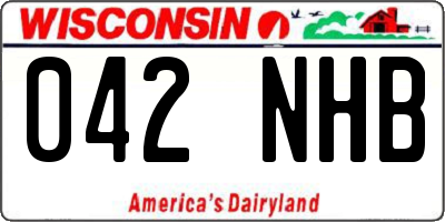 WI license plate 042NHB