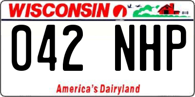 WI license plate 042NHP