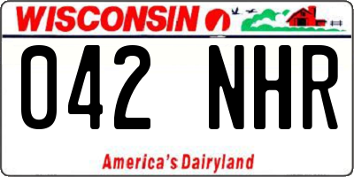 WI license plate 042NHR