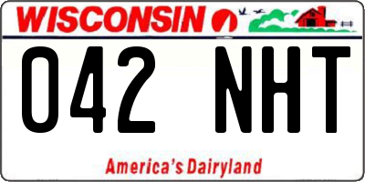 WI license plate 042NHT