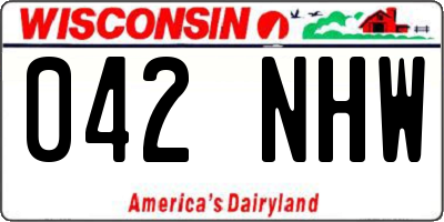 WI license plate 042NHW