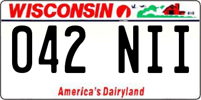WI license plate 042NII