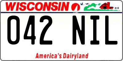WI license plate 042NIL