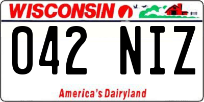 WI license plate 042NIZ