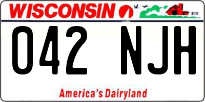 WI license plate 042NJH