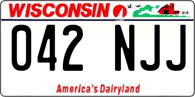 WI license plate 042NJJ