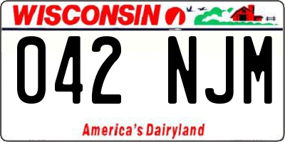 WI license plate 042NJM