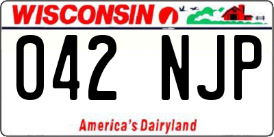 WI license plate 042NJP